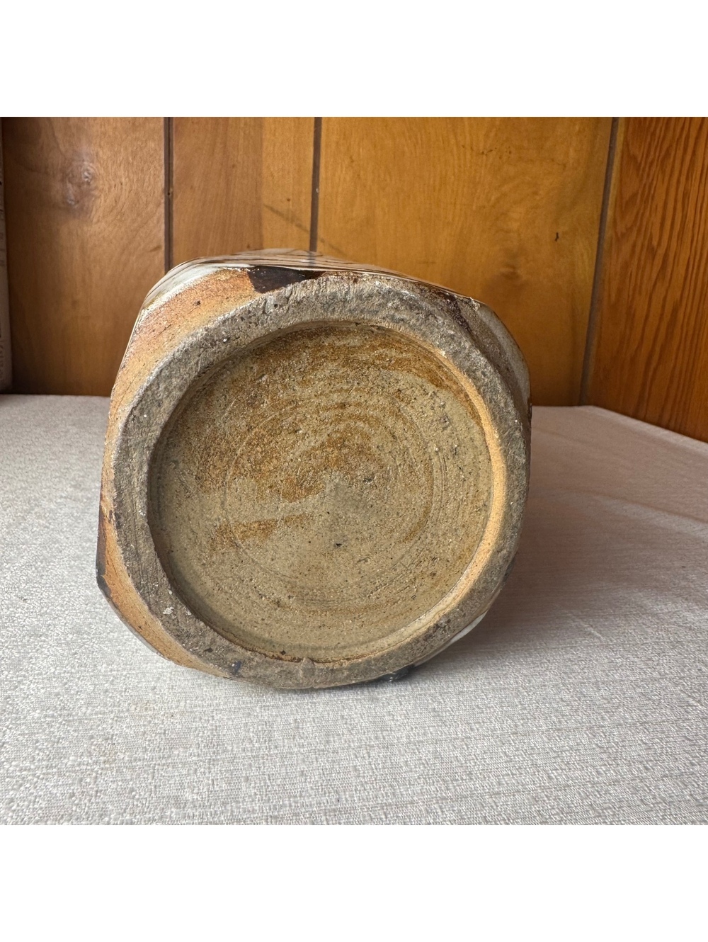 Vintage Studio Pottery Vase Black White Abstract Ceramic 10 Inch - Picture 6 of 8